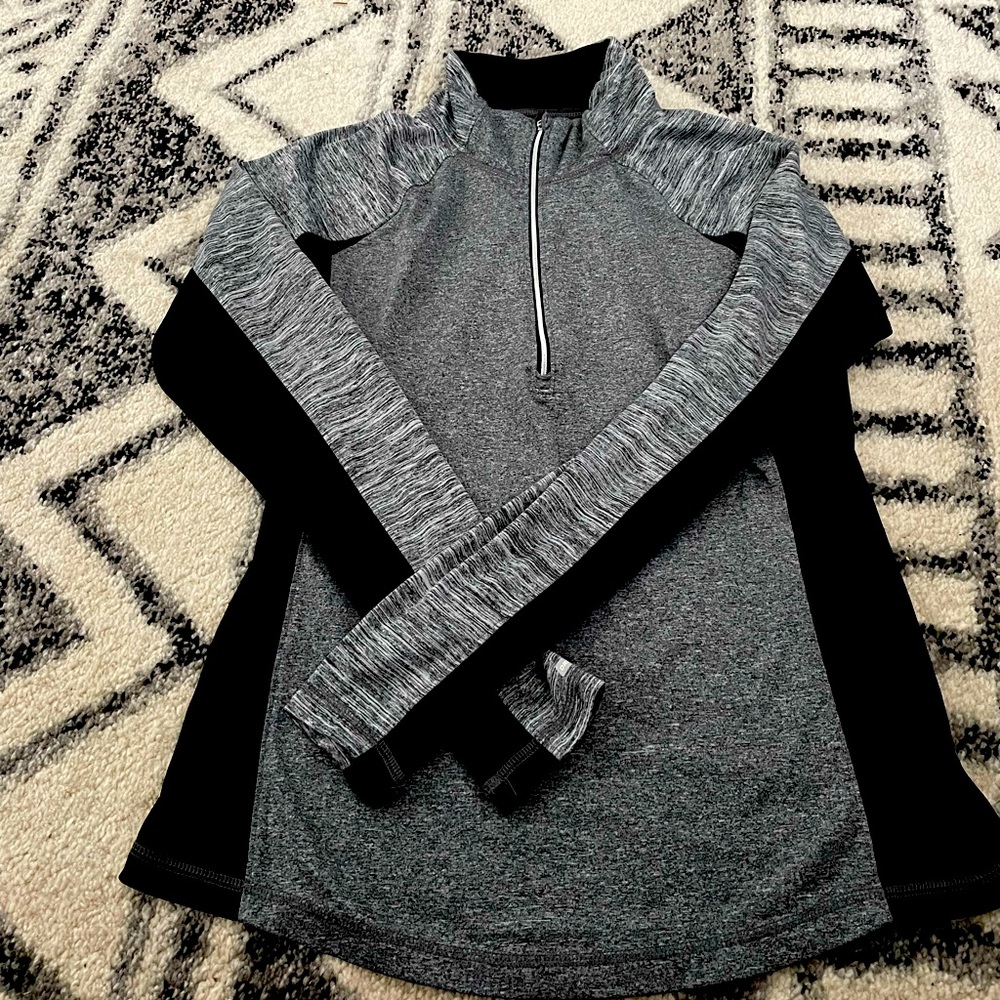 Half zip workout pull over